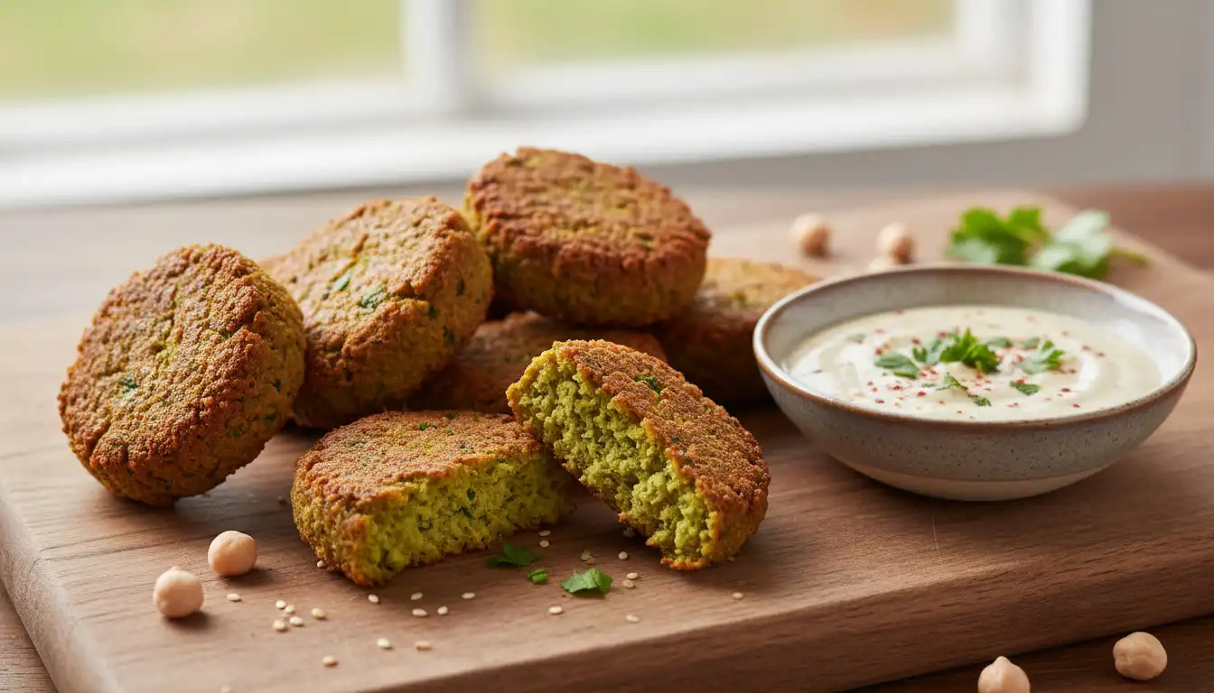 Falafel de Lentilha com Molho de Tahine Light e Ervas