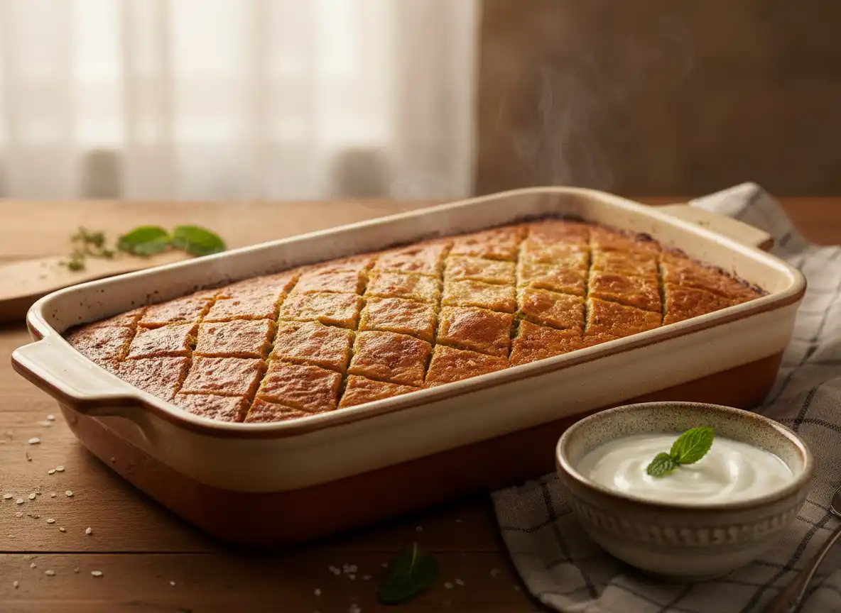 Kibe Assado Integral com Hortelã e Molho de Iogurte Fit