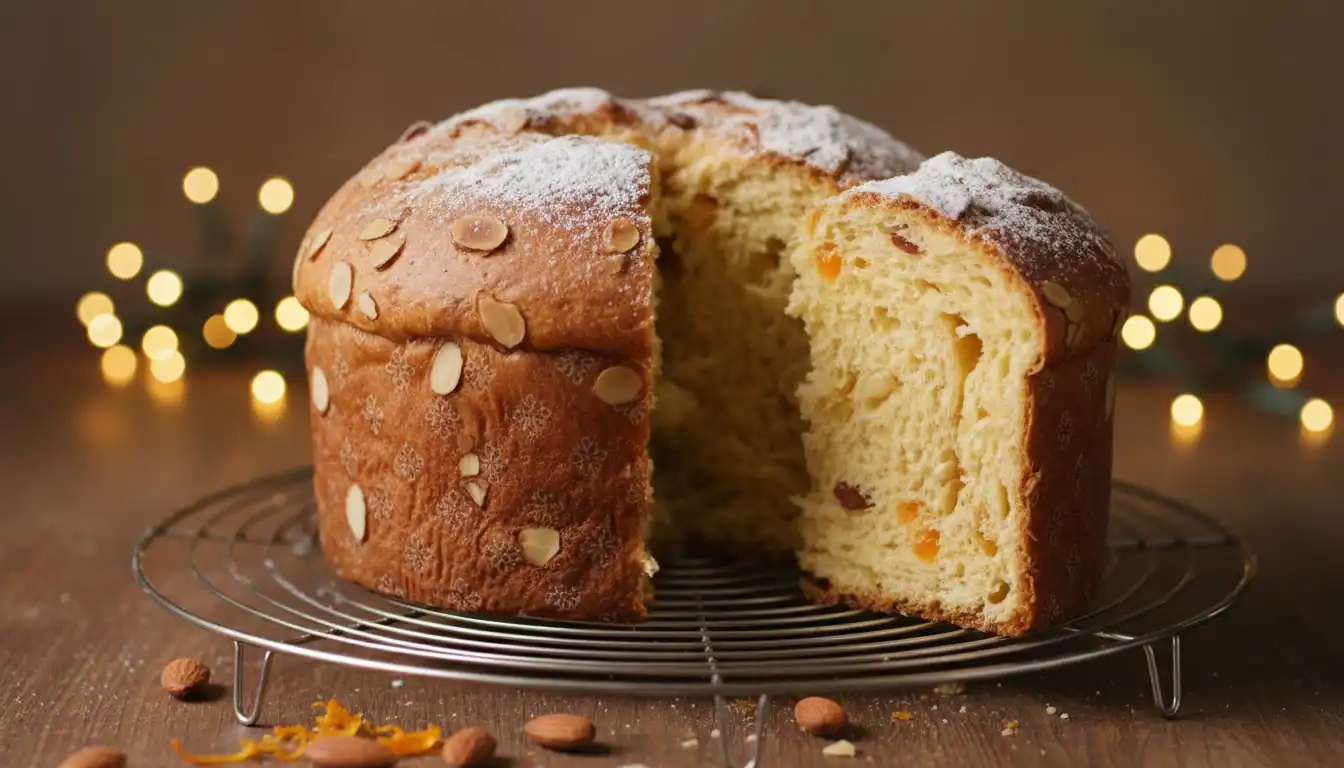 Panettone Fit de Amêndoas e Laranja Siciliana Sem Açúcar