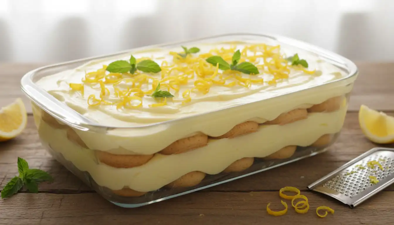 Pavê Gelado Fit de Limão Siciliano e Iogurte Natural (sem açúcar)